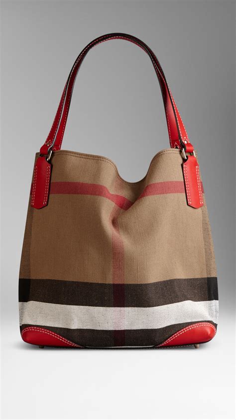 large burberry tote|burberry medium canvas check tote.